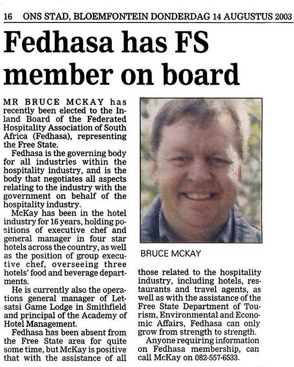 Fedhasa has FS member on board